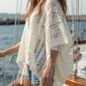 Spring Summer Beachwear Hollow Out Cardigan Women
