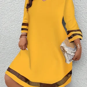Plus Size Fashion Elegant Women Dress Loose Casual Dress