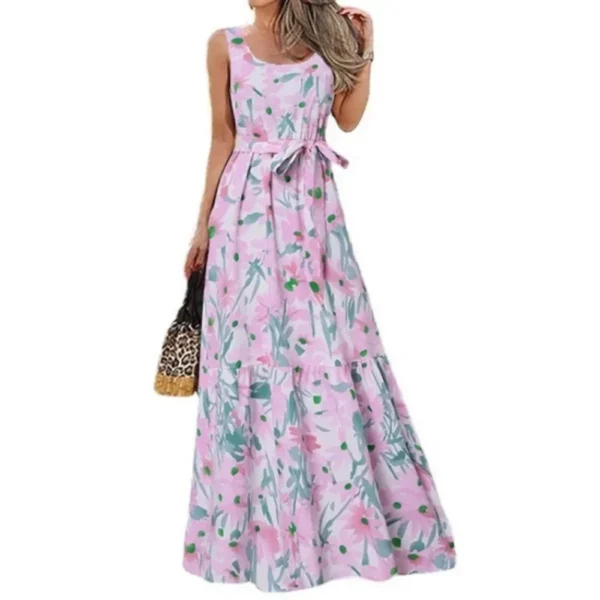 Spring/Summer Women's Plus Size Elegant Square Neck Sleeveless - Image 5
