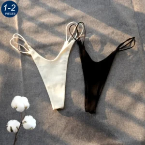 1/2 Pcs Brazilian Women  Sexy Panties Female Underpants Color G-string
