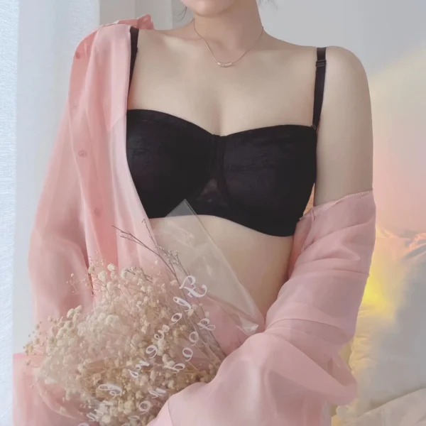 Women's Lingerie Strapless Ultra Thin Bra Transparent Sexy Invisible Bralette - Image 3