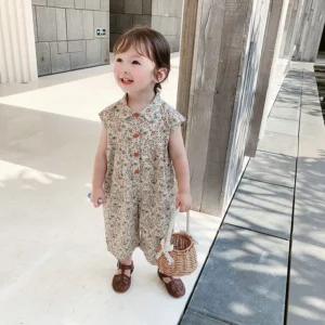 Girls Jumpsuit Korean Version Of Cotton Baby
