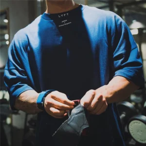 JAPAN&UK Cotton Gym Shirt Sport T Shirt Men Short Sleeve