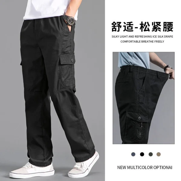 Men's Loose Straight Oversize Clothing Black Joggers - Image 2