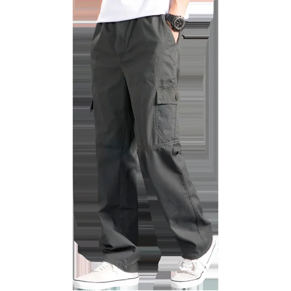 Men's Loose Straight Oversize Clothing Black Joggers - Image 4