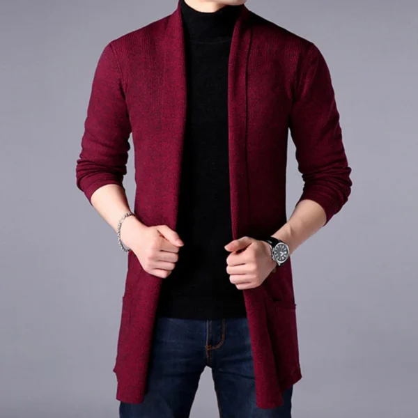 FAVOCENT Men Thin Knitted Cardigan Sweater Spring - Image 3