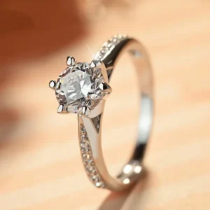 Simple Elegant Cubic Zirconia Ring for Women Luxury Jewelry