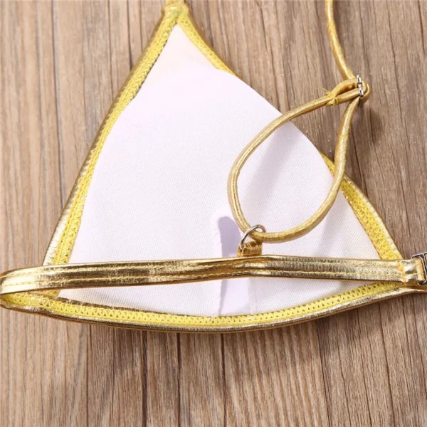 Women Bikini Sets Gold Color Sequins Bikini Set - Image 4