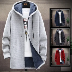 Mens Long Knit Cardigan Autumn Winter Sweater Coat