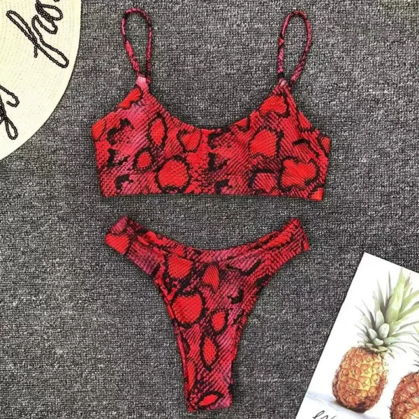 New Sexy Bikini Solid Swimsuit Low Swimwear - Image 2