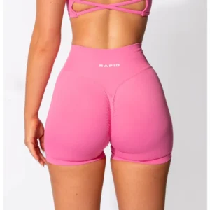 Yoga Gym Shorts for Women Low Waist Seamless Yoga Shorts Scrunch Bum Gym