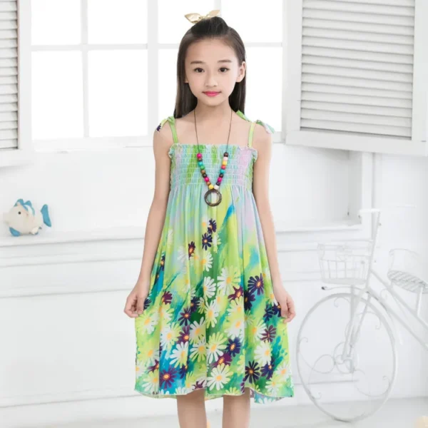 Summer Bohemian Mother Daughter Beach Dress Children's Clothing - Image 3