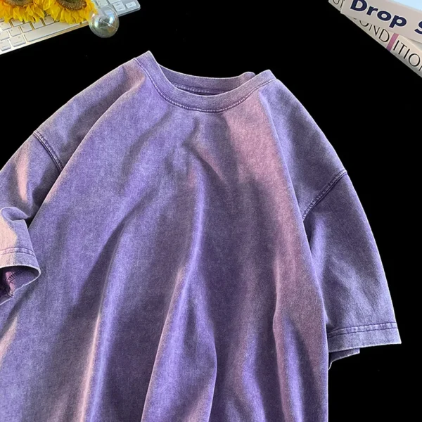 Quality Oversized Acid Washed Y2K T Shirt men Vintage T-shirts - Image 3