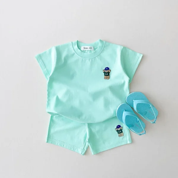 Baby Boys Girls Suit Thin Casual Sports Baby Outfit Set - Image 5
