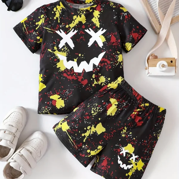 Children's Clothing Suit for Boy Short Sleeve Kids Shorts - Image 5