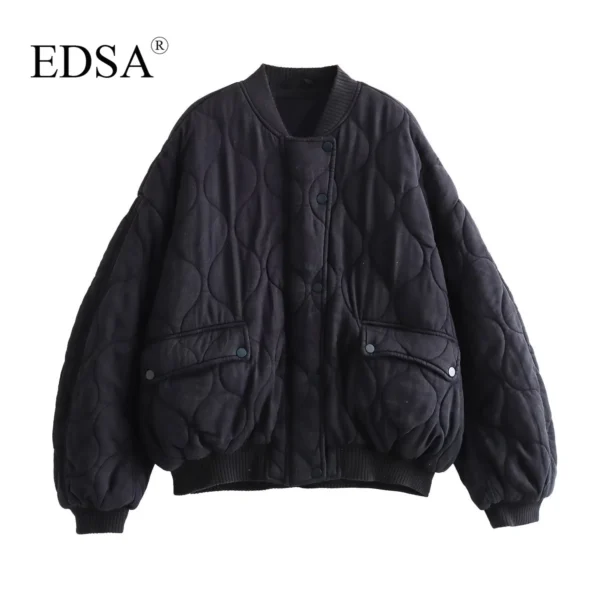 EDSA Women Bomber Jackets Thick Warm Coat - Image 3