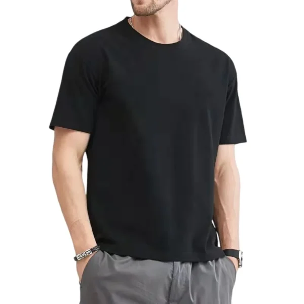 T Shirt For Men Tops Solid Colors Blank Tshirts - Image 3