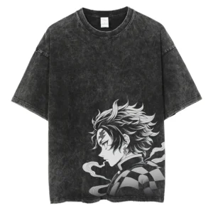Hot Anime Demon Slayer Kamado Tanjirou Graphic Print T Shirt Men