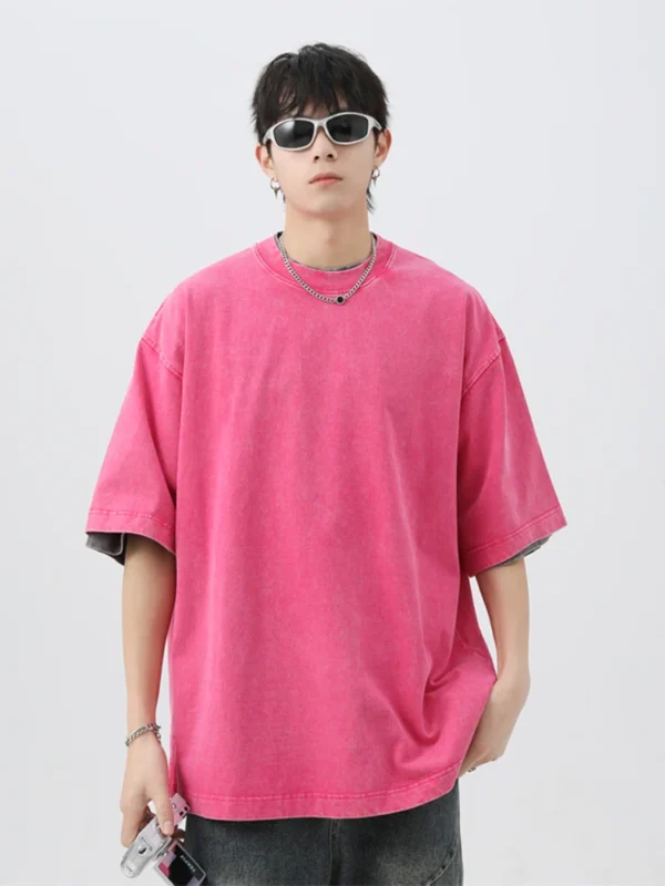 Japanese Korean Style Stir Fried Snowflake T-Shirts Men - Image 2