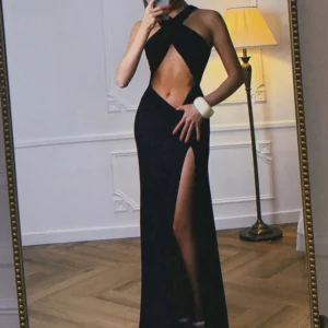 High Slit Irregular Prom Dress