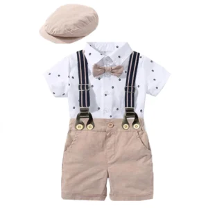 Hot Baby Boy Clothing Suit Newborn Handsome Romper Bow
