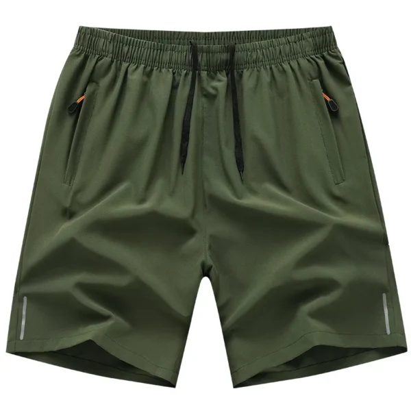 Ice Silk Shorts Men's Summer Beach Pants Casual Loose - Image 5