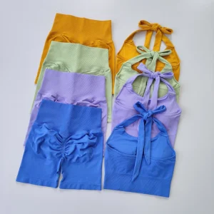 Hip Lifting Suit Neck Hanging Sports Bra Gym Fitness Running Yoga Suit