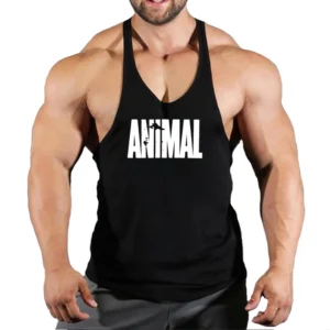 ANIMAL Letter Printed Gym Clothing Mens Bodybuilding Fitness