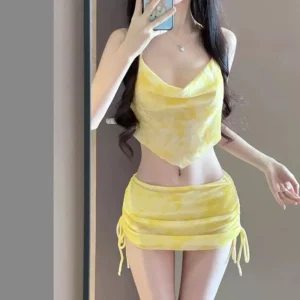 ​​women Sexy 3pcs Bikini Set Slimming Wrap Skirt Beach