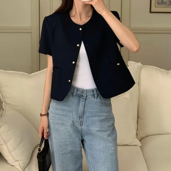 REALEFT Summer Single Breasted Women's Short Jackets - Image 4