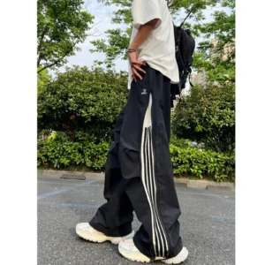American Style Casual Trousers Sweatpants Loose Fit Casual Pants