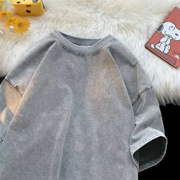 Quality Oversized Acid Washed Y2K T Shirt men Vintage T-shirts - Image 6