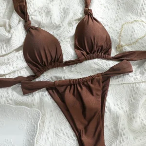 Pleated Bikinis Push Up Swimsuit Sexy Swimwear