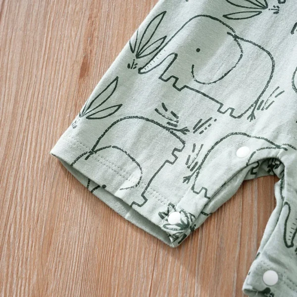 Boys And Girls Cute Cartoon Strap Elephant Print Cotton - Image 5