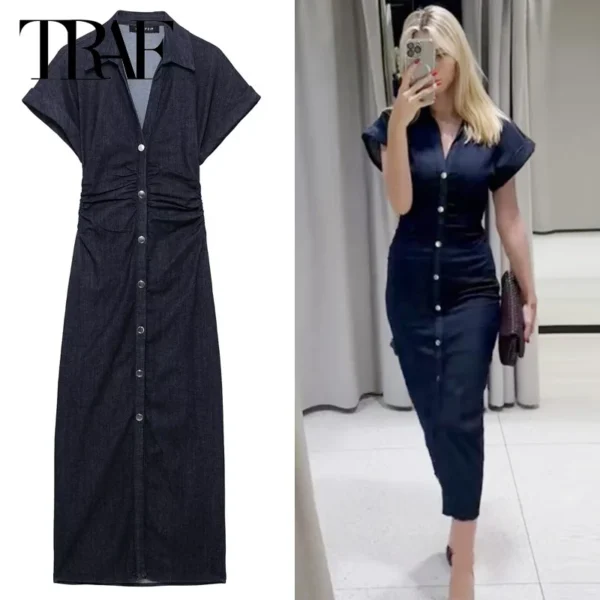 Casual Button-Up Dress
