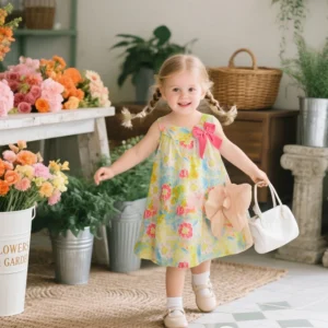 Baby Girl Dress Cute Bow Girl's Dress Baby Girl Clothing ﻿