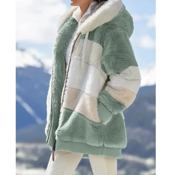 Winter Fashion Women's Coat Hooded Zipper Ladies Jacket - Image 6
