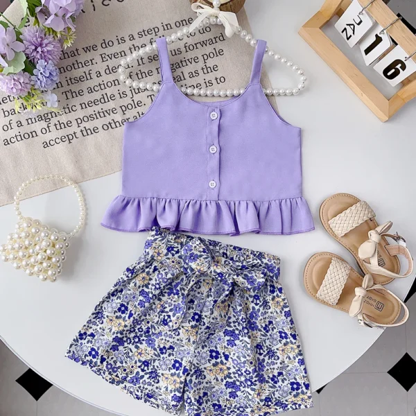 Bear Leader Girls Clothing Sets Summer Solid - Image 2