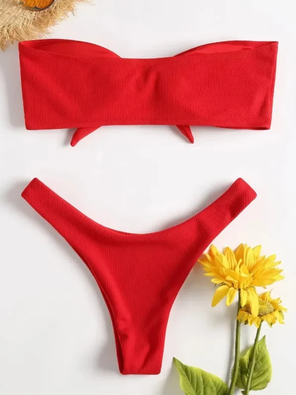 Brazilian Women's Low Waisted Thong Bikini Swimwear - Image 3