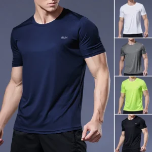 Men Short Sleeve Sport t Shirt Quick Dry Running t-Shirt