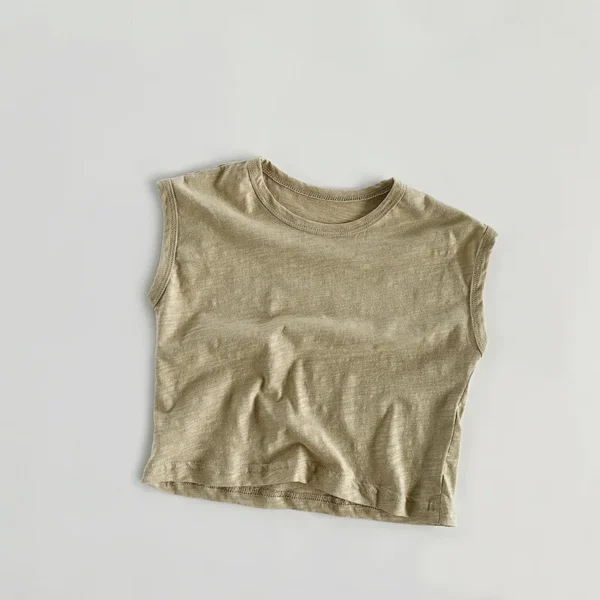Children Slub Cotton T Shirts Korean Fashion Toddler Kids - Image 2