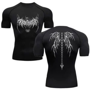 Men Fitness Gym Skeleton Sport Running T-Shirt