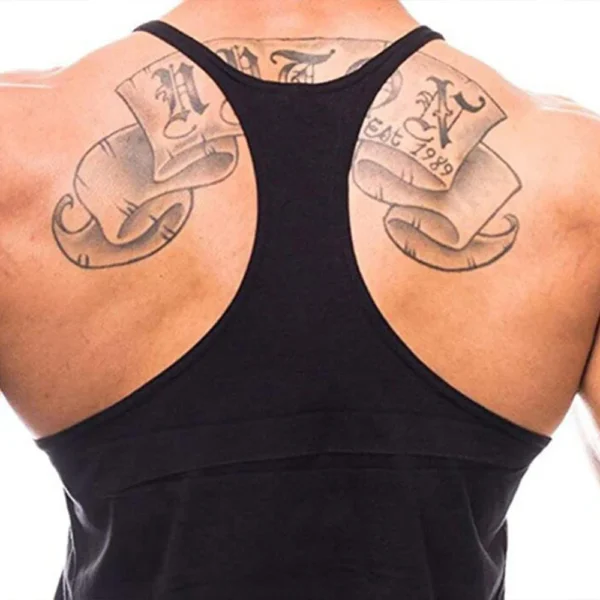 Men's Basic Solid Color Cotton Tank Tops Sleeveless - Image 3
