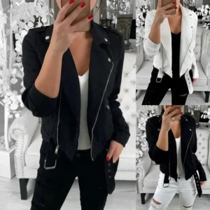 Autumn Women Slim Lady Jacket Sweet Female Zipper