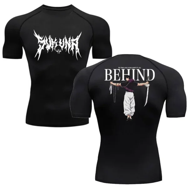 Anime Jujutsu Kaisen Compression Shirt Men Fitness