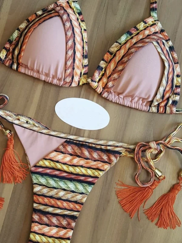 Sexy Bikini  Hot Stamp Sport Swimwear Women Beachwear - Image 5