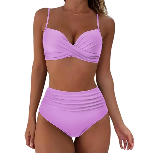 Vintage High Waist Bikinis 2025 Women Push Up Swimwear - Image 6