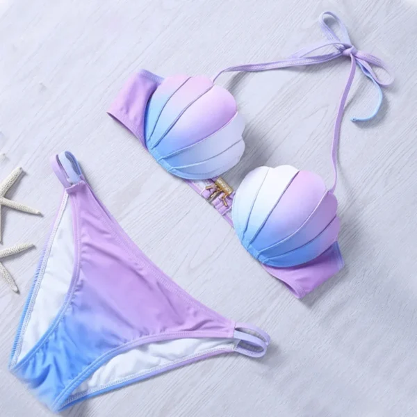 New Arrival Gradient Shell Bikini Swimsuit - Image 3