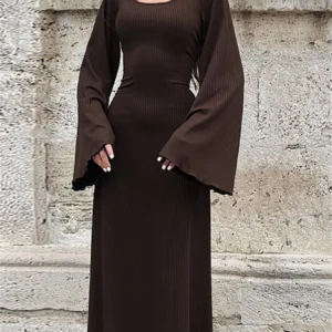 Loose Fit Solid Color Dress