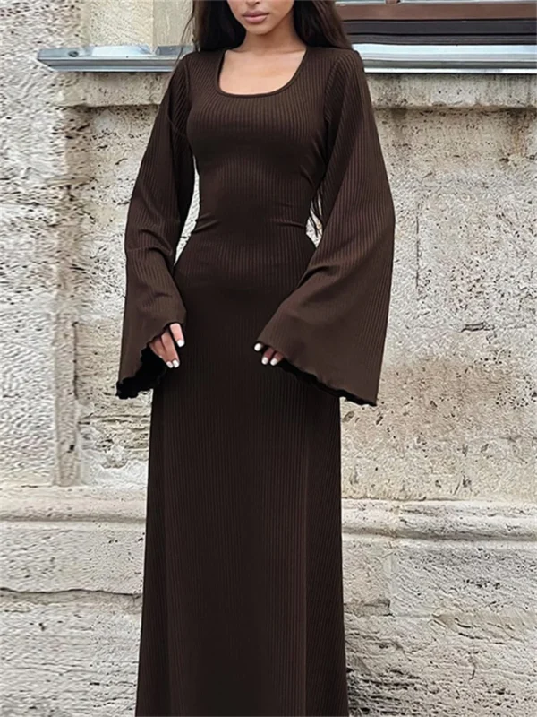 Loose Fit Solid Color Dress